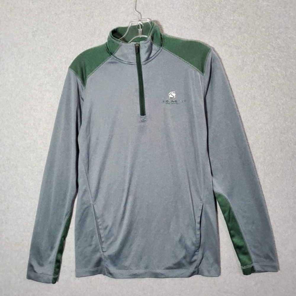 Sacramento State Hornets Men Sweatshirt Small Gray Logo Champion Elite 1/4 Zip